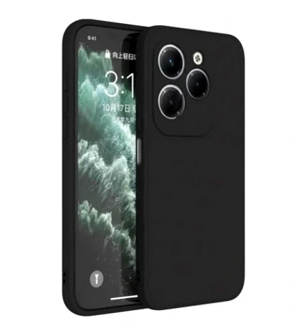 Чехол силиконовый Full Camera для Infinix Hot 40 Pro с микрофиброй защита камеры черный - зображення 8