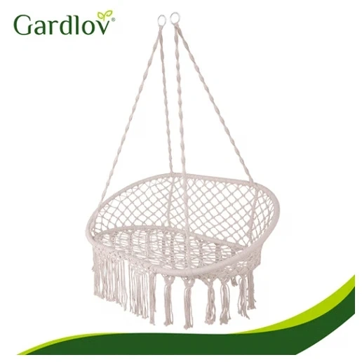 Качели гнездо аиста двухместные 300 кг с 3 подушками кремовые Gardlov - изображение 3