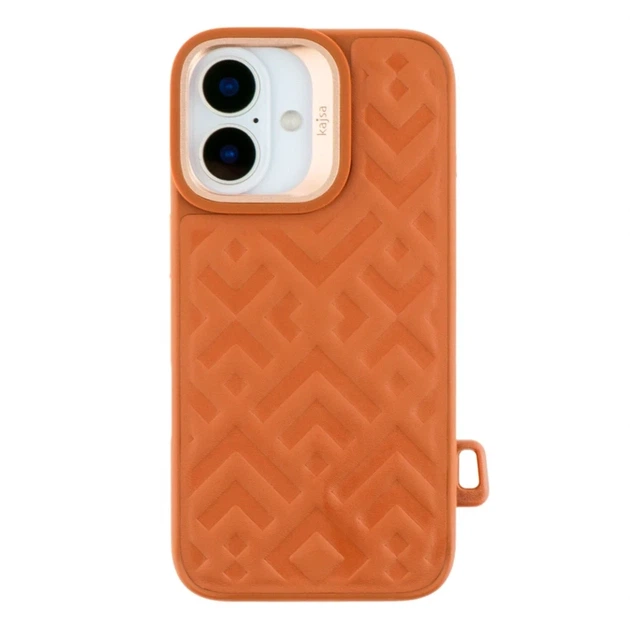 Чехол накладка Kajsa Briquette Collection для iPhone 16 с MagSafe TPU и микрофибра коричневый - Фото 1 Чехол накладка Kajsa Briquette Collection для iPhone 16 с MagSafe TPU и микрофибра коричневый - зображення 1