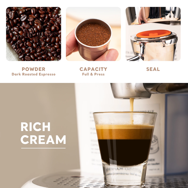 Многоразовая капсула iCafilas для кофемашин ILLY X7.1 Y3.2 Y5 капсула для кофе из нержавеющей стали - изображение 6