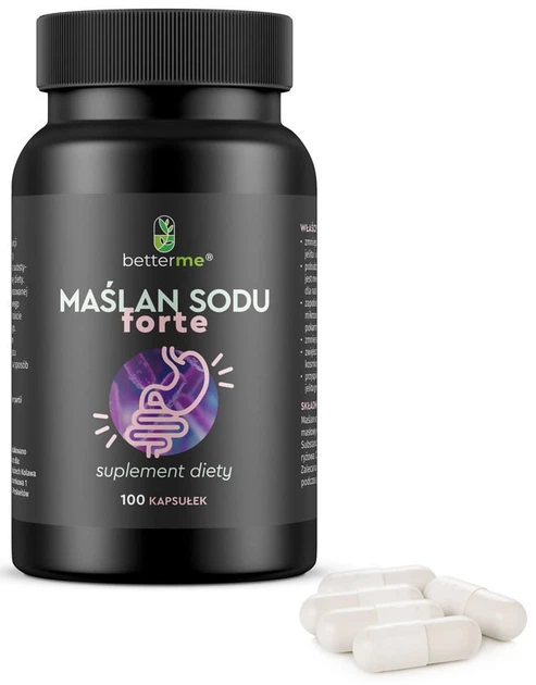 Maślan sodu Better Me Forte 770 mg 100 kapsułek (5905123512179) - obraz 2