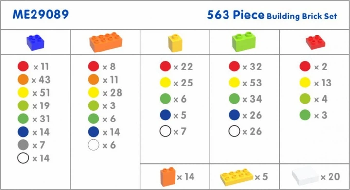 Klocki konstrukcyjne Masterkidz 563 elementy ME29089 (6955920029089) - obraz 6
