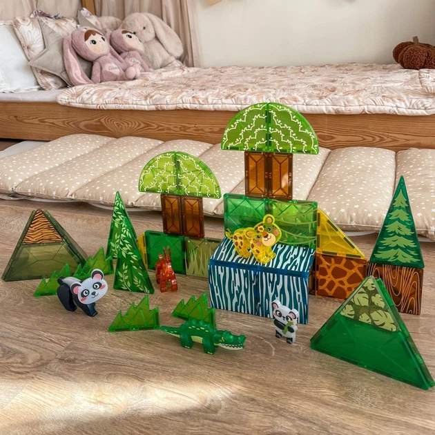 Klocki magnetyczne Woopie 3D Rzadkie zwierzeta 45 elementów 55877 (5906280655877) - obraz 7