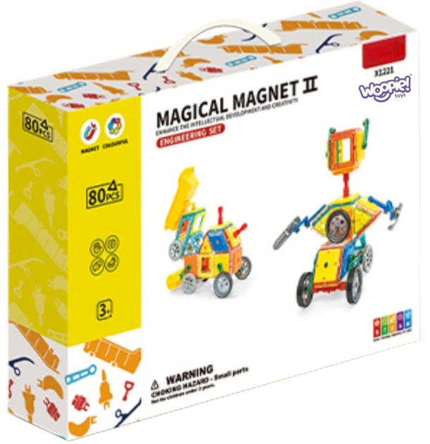 Klocki magnetyczne Woopie 3D Pojazdy 80 elementów 55051 (5906280655051) - Zdjęcie 1 Klocki magnetyczne Woopie 3D Pojazdy 80 elementów 55051 (5906280655051) - obraz 1