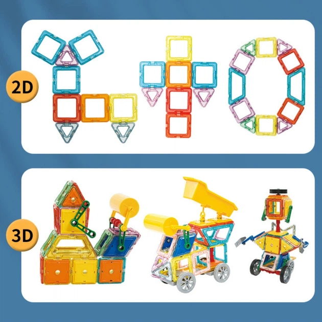 Klocki magnetyczne Woopie 3D Pojazdy 80 elementów 55051 (5906280655051) - Zdjęcie 4 Klocki magnetyczne Woopie 3D Pojazdy 80 elementów 55051 (5906280655051) - obraz 4