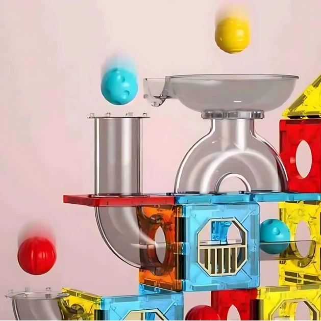 Klocki magnetyczne Woopie 3D Tor kulkowy kulodrom 113 elementów 55945 (5906280655945) - Zdjęcie 4 Klocki magnetyczne Woopie 3D Tor kulkowy kulodrom 113 elementów 55945 (5906280655945) - obraz 4