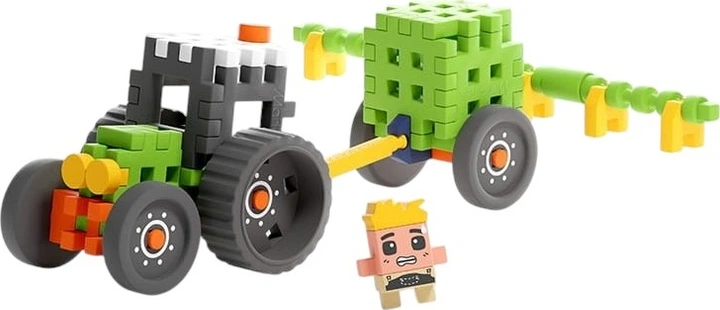 Конструктор Marioinex Mini Waffle Farmer: Трактор з обприскувачем та Енді 50 елементів 722178 (5903033907498) - зображення 3