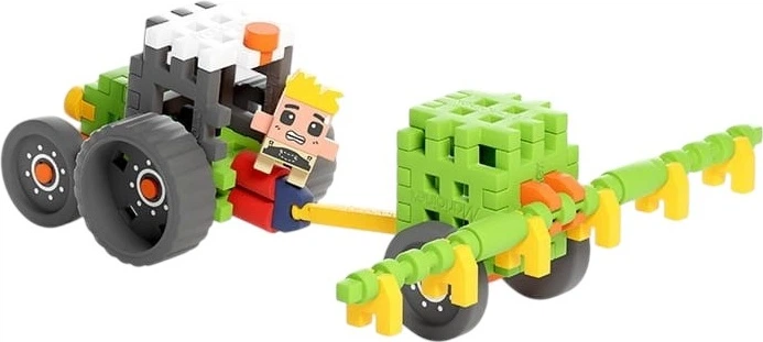 Конструктор Marioinex Mini Waffle Farmer: Трактор з обприскувачем та Енді 50 елементів 722178 (5903033907498) - зображення 4