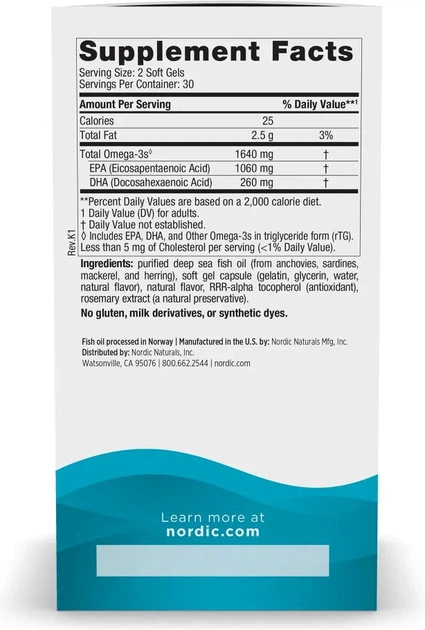 Suplement diety Nordic Naturals EPA Xtra Cytryna 60 kapsułek (768990891182) - obraz 2