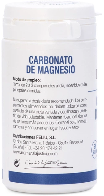 Suplement diety Ana Maria Lajusticia Węglan Magnezu 75 tabletek (8436000680324) - obraz 2