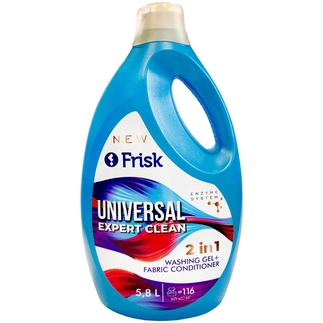 Гель для прання універсальний Frisk Expert Clean 5.8 л