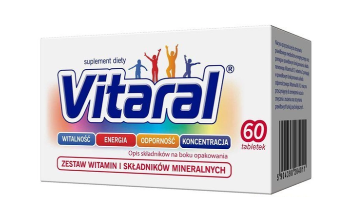 Витарал Vitaral — поливитаминный комплекс для энергии, иммунитета и антиоксидантной защиты, 60 таблеток - Фото 1 Витарал Vitaral — поливитаминный комплекс для энергии, иммунитета и антиоксидантной защиты, 60 таблеток - изображение 1