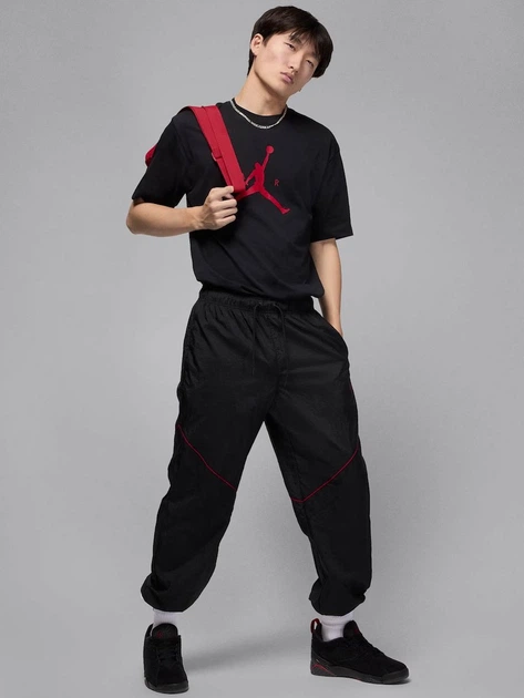 Футболка бавовняна довга чоловіча Jordan M J Jumpman Ss Hbr Tee IM9801-011 2XL Чорна (198730665917) - зображення 3