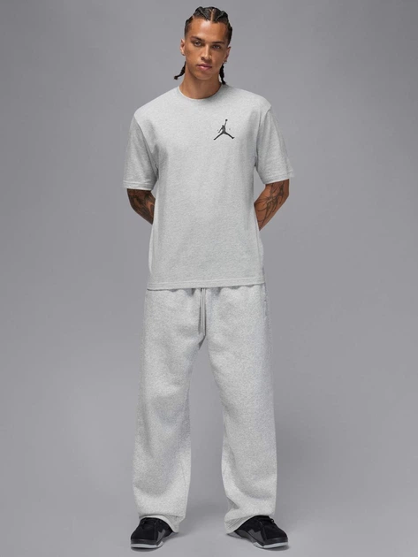 Футболка бавовняна довга чоловіча Jordan M J Jumpman Ss Lbr Tee IM9803-052 L Сіра (198730664743) - зображення 3