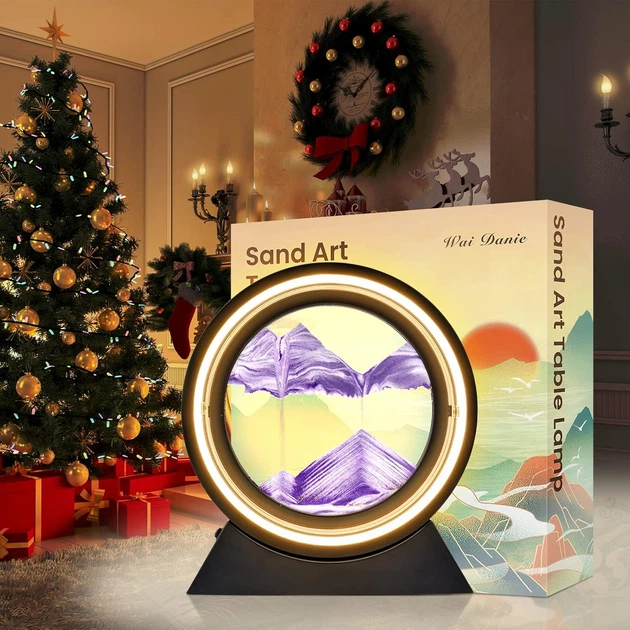 Настольная лампа 3D песочные часы Wai Danie Purple - изображение 8