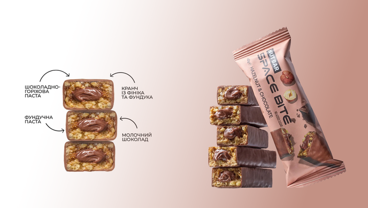 Упаковка Space Bite 10 Протеїнових Батончиків з Горіхами Nut Bar 400g - зображення 4