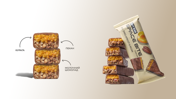 Упаковка Space Bite 10 Протеїнових Батончиків з Горіхами Nut Bar 400g - зображення 6