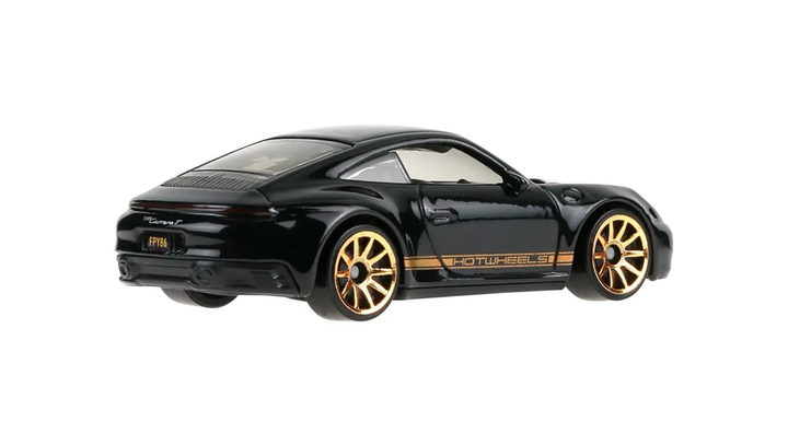 Машинка Базовая Hot Wheels Porsche Porsche 911 Carrera T Factory Fresh 1:64 JJK80 Black - изображение 3