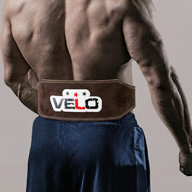 Пояс атлетический широкий, нубук, Velo, размер M - изображение 6