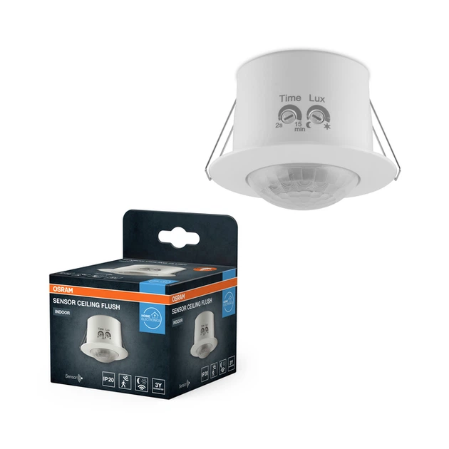 Датчик руху SENSOR CEILING FLUSH 360DEG IP20 WT OSRAM (вбудований) (4099854454745) - зображення 3
