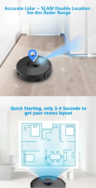 Моющий робот-пылесос ABIR X8, LIDAR, SLAM, 6500 Pa, 2H, Wi-Fi, UV стерилизация - Фото 7 Моющий робот-пылесос ABIR X8, LIDAR, SLAM, 6500 Pa, 2H, Wi-Fi, UV стерилизация - изображение 7