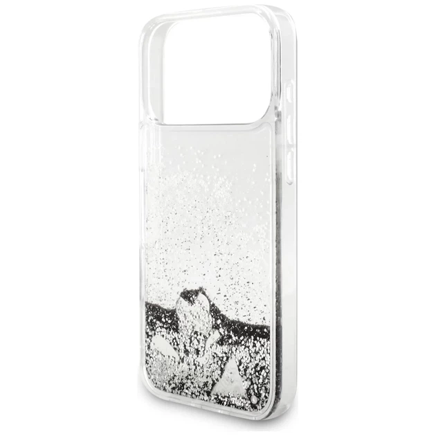 Чохол Guess Liquid Glitter Charms для iPhone 17 Pro Max Silver (GUHCP17XGLHFLSI) - зображення 6