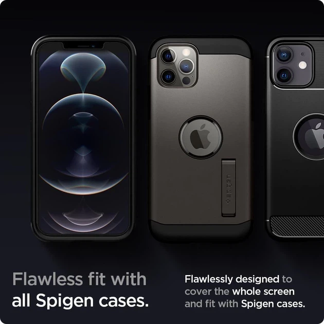 Защитное стекло Spigen для iPhone 12 | 12 Pro Glas.tR EZ Fit (2 Pack) (AGL01801) - изображение 8