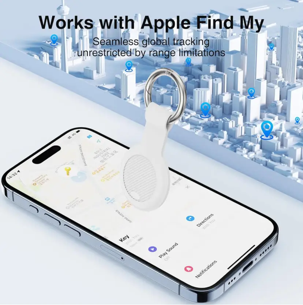 Умный трекер H03 Smart Tracker Tag 2-Pack для Apple Find My Белый - изображение 4