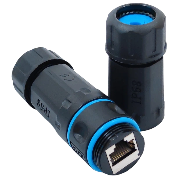 Водонепроникний з'єднувач Kingda IP68 кат. 6 RJ45-RJ45 STP - Фото 3 Водонепроникний з'єднувач Kingda IP68 кат. 6 RJ45-RJ45 STP - зображення 3