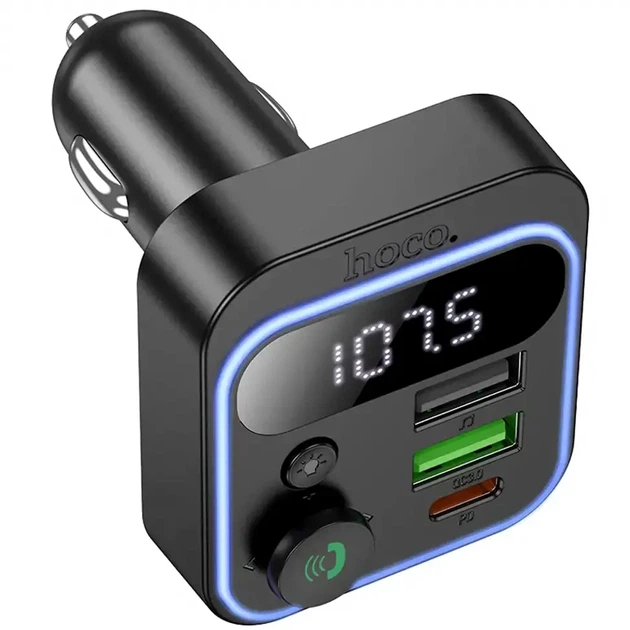 Автомобільний зарядний пристрій 38W з Bluetooth 5.4 та FM трансмітером HOCO E85 чорний - зображення 4