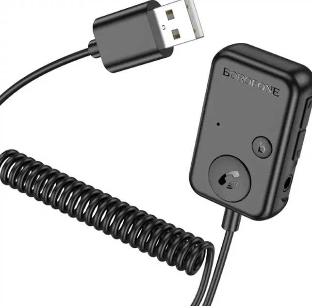 FM модулятор Borofone BC49 с Bluetooth 5.3 AUX и поддержкой microSD черный - изображение 5