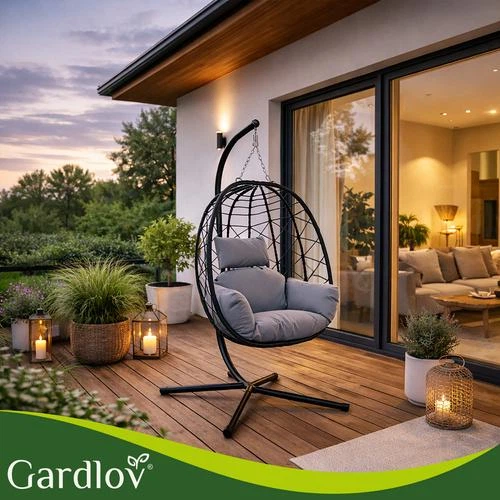 Кокон подвесное садовое кресло-качели с подушками Gardlov 194см 150кг - изображение 7