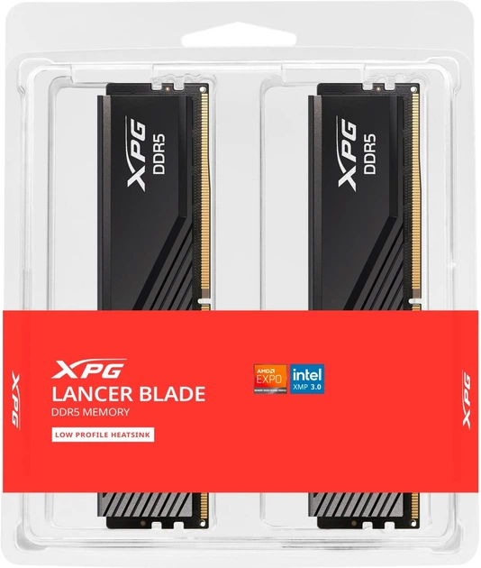 Оперативна пам'ять ADATA DDR5-5600 32768MB PC5-44800 (Kit of 2x16384) XPG Lancer Blade Black (AX5U5600C4616G-DTLABBK) - зображення 2