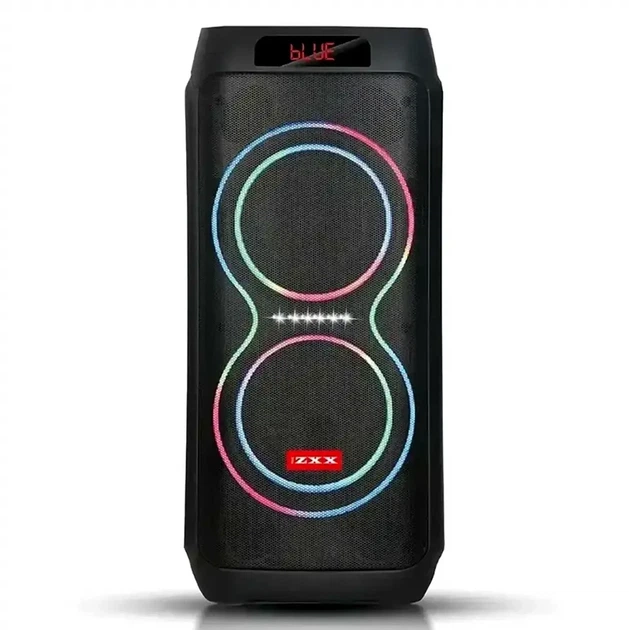 Портативная акустическая колонка 80Вт 2 микрофона Bluetooth USB черный ZXX-5550 для караоке - изображение 5