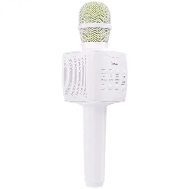 Караоке-мікрофон Hoco BK5 Cantando 5 Вт 1200 мАг Bluetooth AUX білий портативний для співу - Фото 3 Караоке-мікрофон Hoco BK5 Cantando 5 Вт 1200 мАг Bluetooth AUX білий портативний для співу - зображення 3