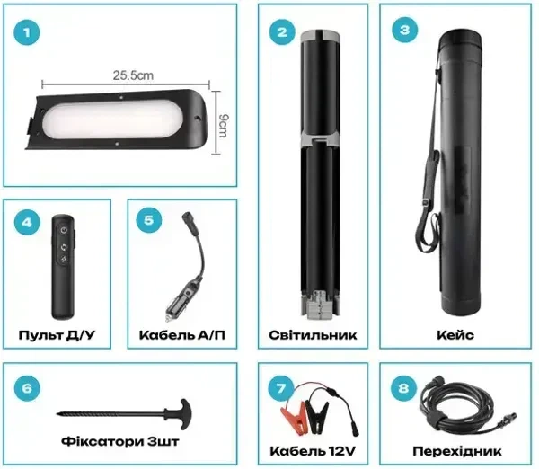 Кемпінговий телескопічний ліхтар-світильник EcoFlow Multifunctional Outdoor Camping Light - изображение 4