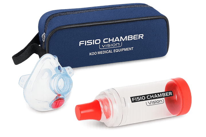 Спейсер (інгаляційна камера) FISIO CHAMBER VISION PLUS з інноваційною маскою "Panda" з клапаном та чохлом для зберігання (3-6 років) KM-1321B - Фото 1 Спейсер (інгаляційна камера) FISIO CHAMBER VISION PLUS з інноваційною маскою "Panda" з клапаном та чохлом для зберігання (3-6 років) KM-1321B - изображение 1