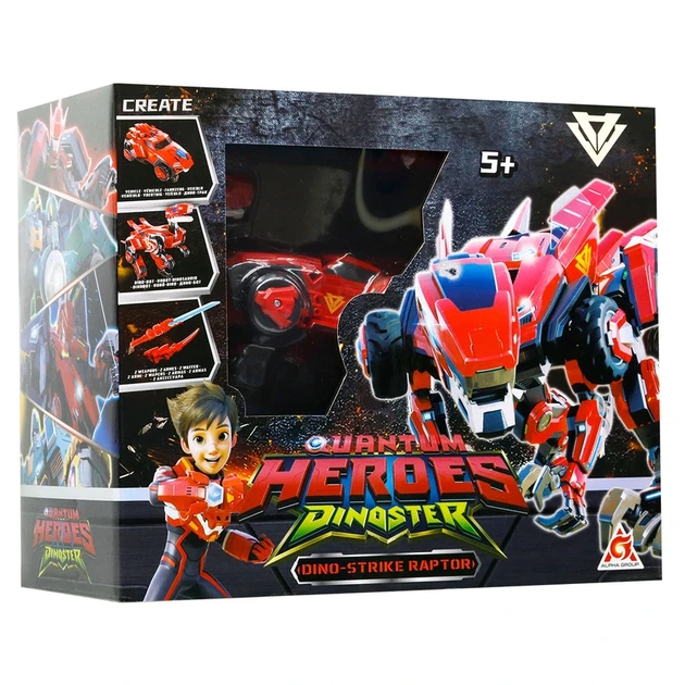 Динозавр-трансформер DINOSTER - МЕГА ДИНО-СТРАЙК РАПТОР - зображення 5