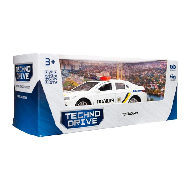 Автомодель дитяча Toyota Camry Поліція TechnoDrive KM250416 масштаб 1:43 - изображение 6