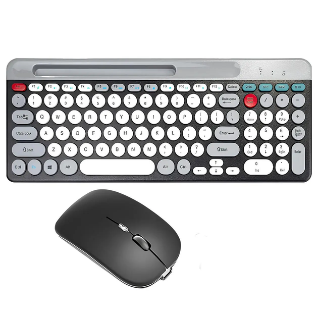 Клавиатура с мышкой беспроводная +BT ZYG 806 / Комплект 2в1 клавиатура+мышка / Bluetooth клавиатура с подставкой для телефона - изображение 3