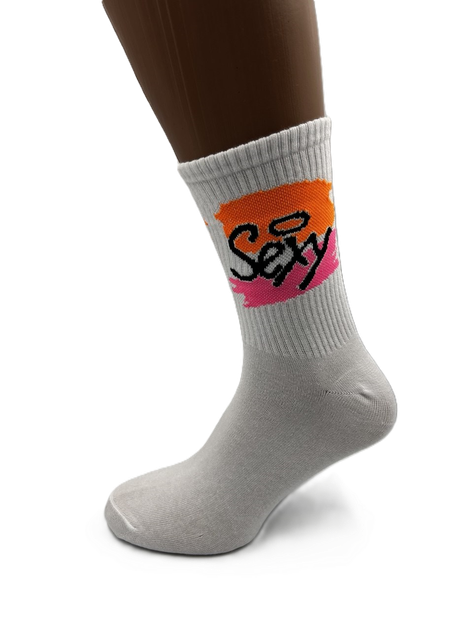 Набір високих бавовняних шкарпеток з написами COOL SOCKS Street Words Cotton High Collection (9 пар) білий з кольоровими написами та принтами розмір 38–42 - изображение 4