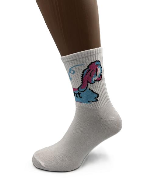 Набір високих бавовняних шкарпеток з написами COOL SOCKS Street Words Cotton High Collection (9 пар) білий з кольоровими написами та принтами розмір 38–42 - изображение 6
