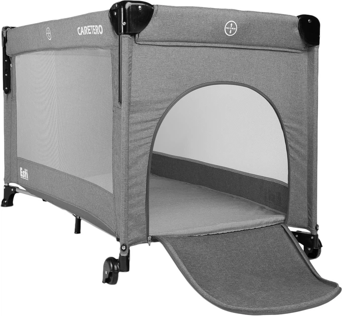 Дорожнє ліжечко Caretero Esti graphite 3в1 126 × 65 × 74 см (5908310386775) - зображення 4