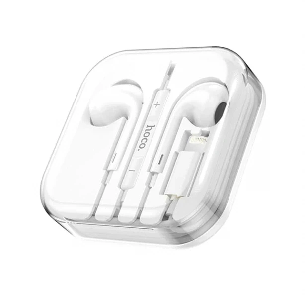 Навушники Hoco M1 Max Lightning з мікрофоном 32Ω 1.2 м білі для пристроїв Apple - зображення 4