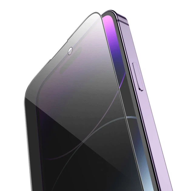 Защитное стекло Hoco Guardian черное глянцевое для iPhone 17 Air комплект антишпионское закаленное - изображение 6