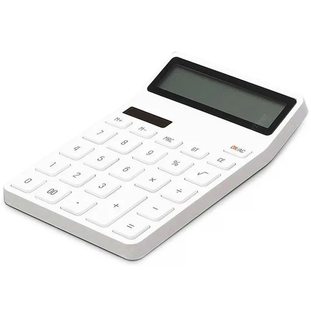 Калькулятор настольный Xiaomi LEMO Lemai белый 12 разрядов с солнечной панелью и сменной батарейкой - Фото 3 Калькулятор настольный Xiaomi LEMO Lemai белый 12 разрядов с солнечной панелью и сменной батарейкой - изображение 3