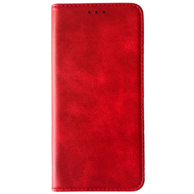 Чохол-книжка шкірозамінник для Xiaomi Redmi 10C Poco C40 темно-червоний із захистом від пошкоджень - зображення 6