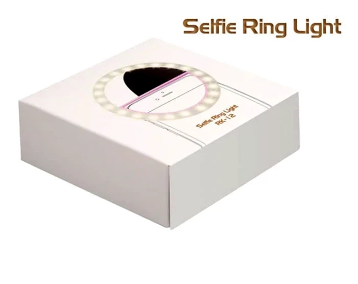 Светодиодное кольцо 3 Вт диаметр 8 см USB microUSB белое для смартфона Selfie Ring Light RK-12 - изображение 5