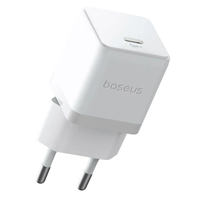 Зарядное устройство Baseus Palm 20W USB Type-C белое для быстрой зарядки Quick Charge 3.0 один порт - Фото 3 Зарядное устройство Baseus Palm 20W USB Type-C белое для быстрой зарядки Quick Charge 3.0 один порт - изображение 3