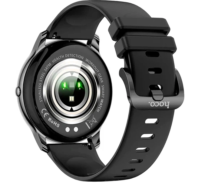 Смарт-годинник Hoco Y38 AMOLED 1.43 дюйма Bluetooth 5.0 чорні для дзвінків та повідомлень - Фото 4 Смарт-годинник Hoco Y38 AMOLED 1.43 дюйма Bluetooth 5.0 чорні для дзвінків та повідомлень - зображення 4